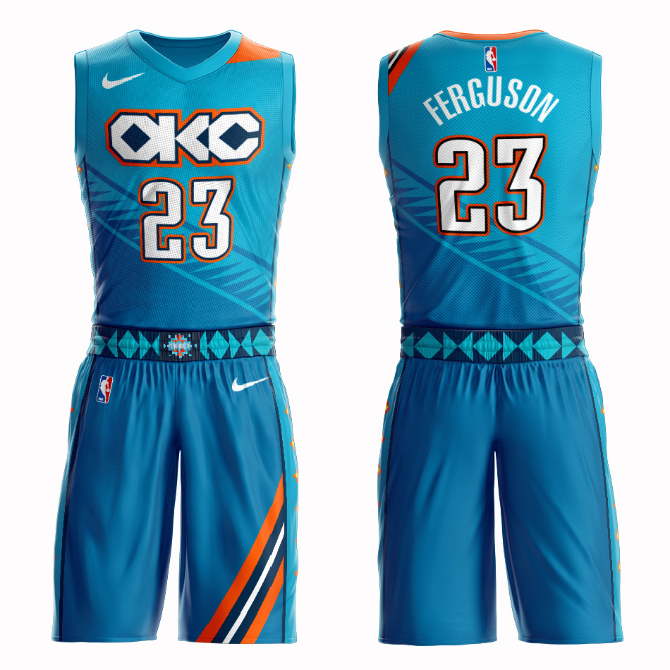 Customized 2019 Men Oklahoma City Thunder #33 Ferguson blue NBA Nike jersey->oklahoma city thunder->NBA Jersey